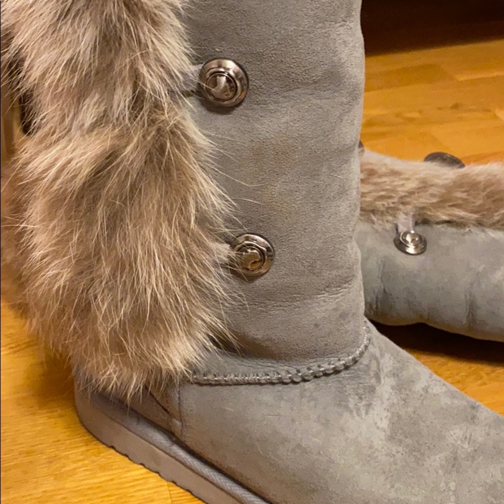 Australia Luxe Nordic Angel gray fur boots - Picture 7 of 11